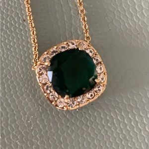 Kate Spade dark green and “diamond” costume necklace. NWT.